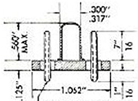 TYPE 106S/90T-RR-OS9, E-1 Octal Type Plug-In Connector