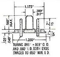 TYPE 125SF/90T-RR-OS8, E-1 Octal Type Plug-In Connector