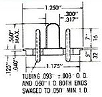 TYPE 125SFR/90T-RR-OS9, E-1 Octal Type Plug-In Connector