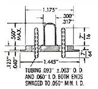 TYPE 146SF/90T-RR-OS8, E-1 Octal Type Plug-In Connector