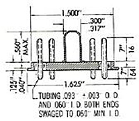 TYPE 162SF/90T-RR-OS20, E-1 Octal Type Plug-In Connector