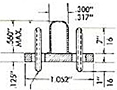 TYPE 106S/90T-RR-OS11, E-1 Octal Type Plug-In Connector